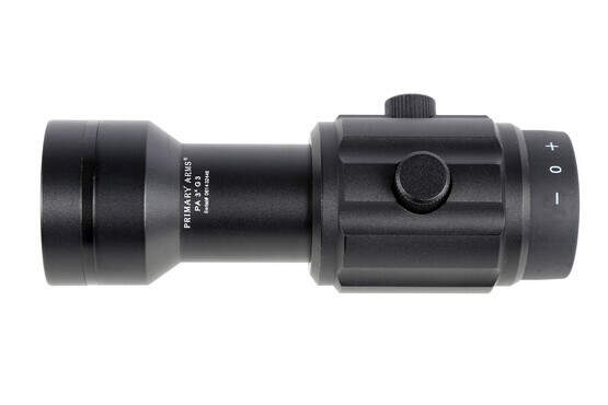 The Primary Arms 3X Red Dot Magnifier Gen 3 features a 30mm tube for use with flip 2 side mounts